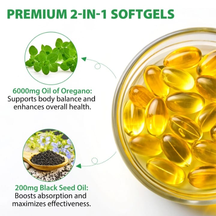 OIL OF OREGANO WITH BLACK SEED OIL