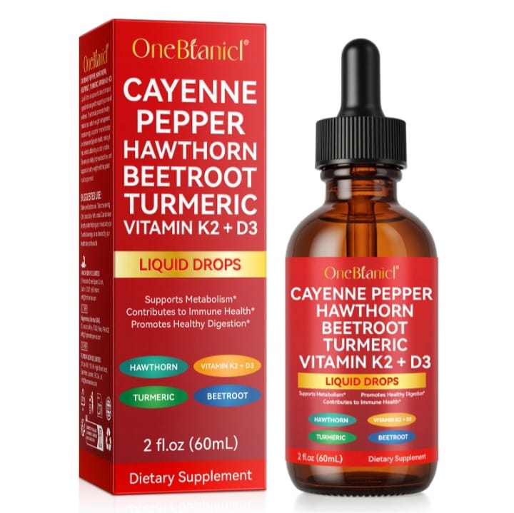 CAYENNE PEPPER, HAWTHORN, BEET ROOT