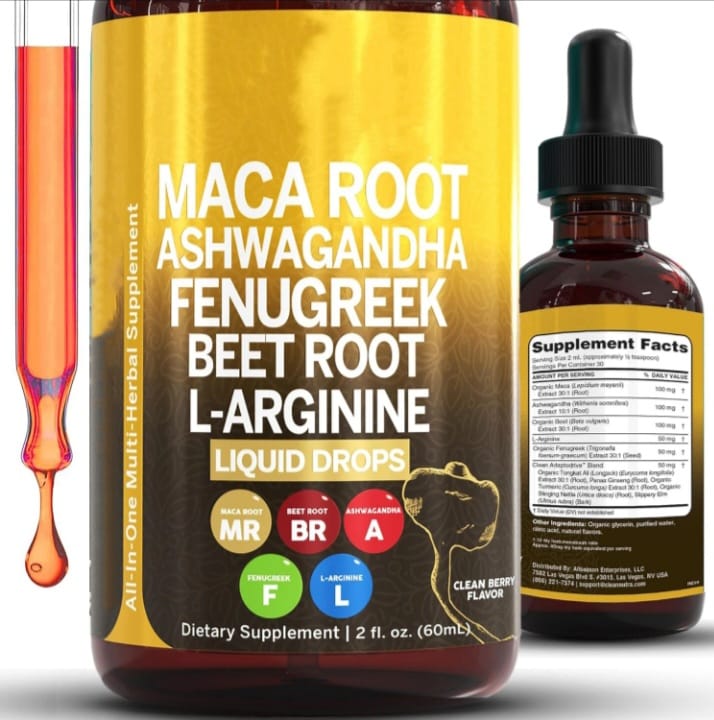 MACA RT,ASHWAGANDHA, FENUGREEK, BEET RT,L ARGININE